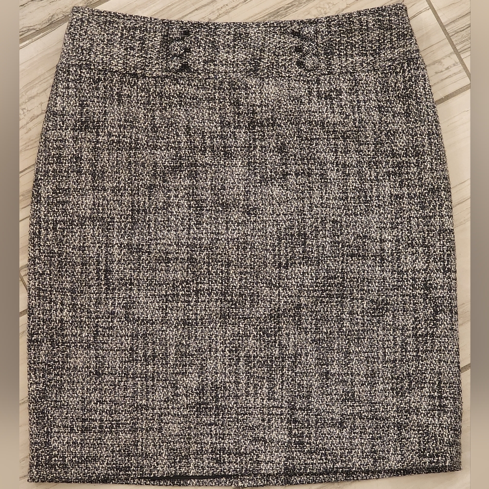 NWOT Ann Taylor Blue & White Twill Style Skirt